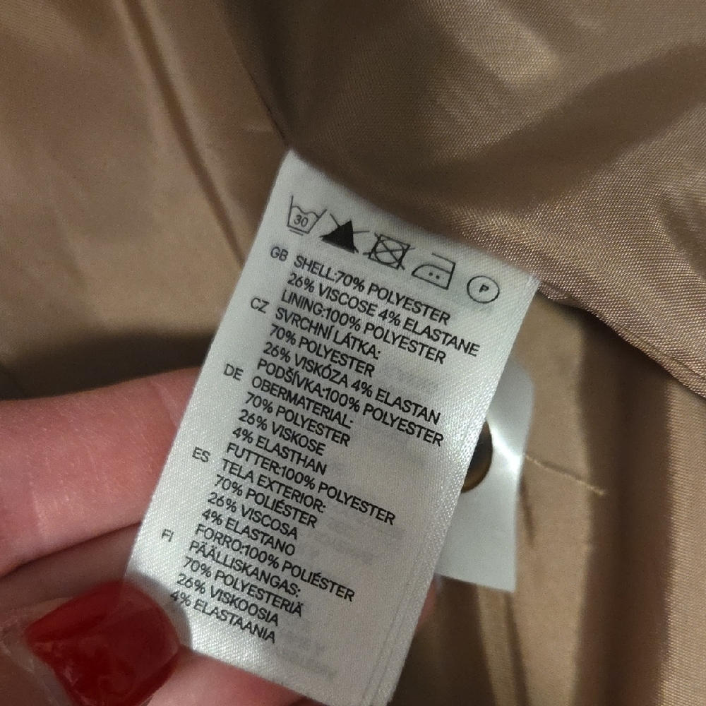 H&M | Stretch Knit Women's Tan Blazer - Picture 9 of 9